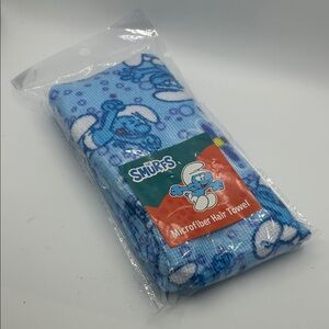 The Smurfs Blue Microfiber Hair Towel